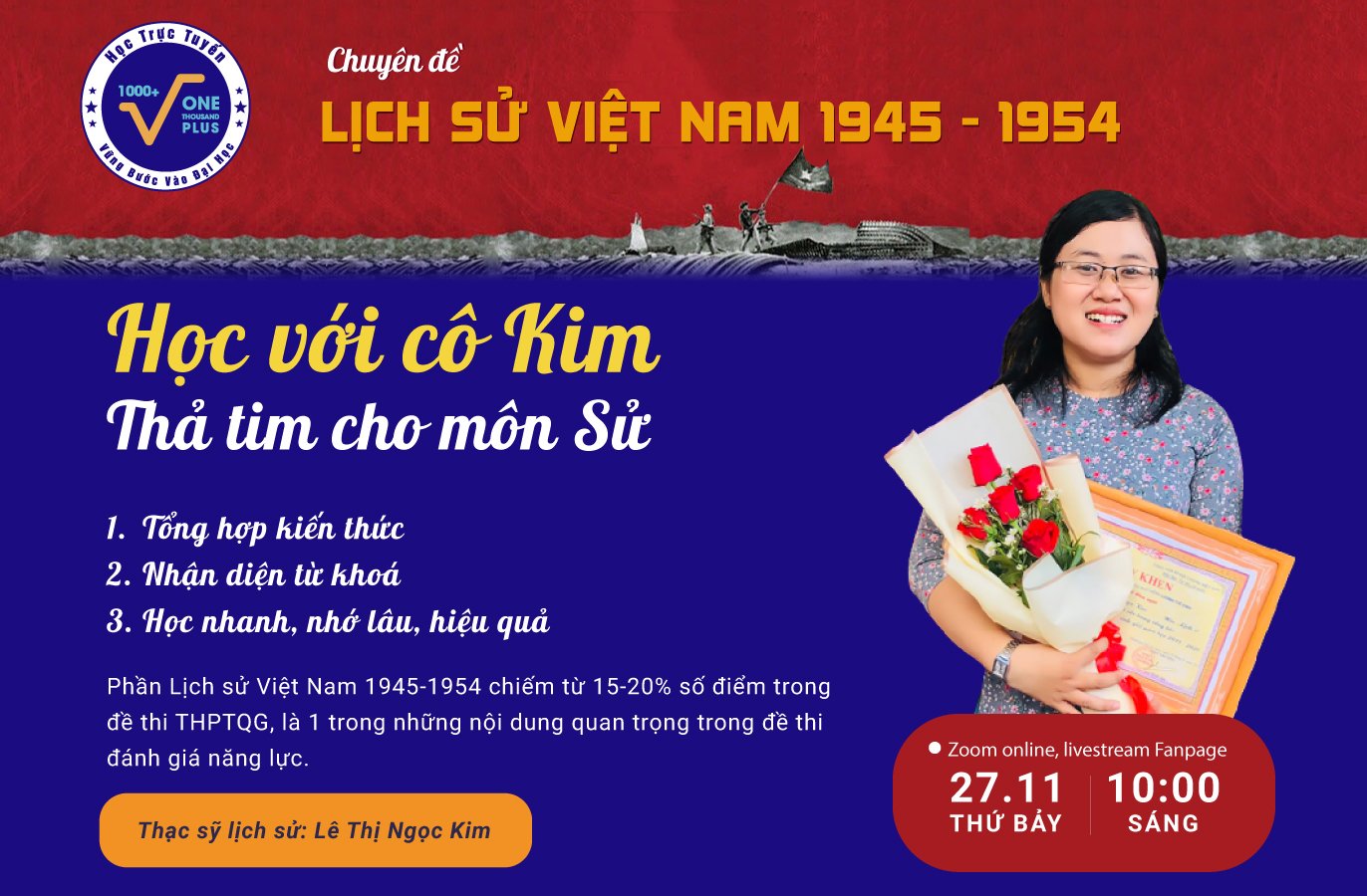 Học với cô Kim - Thả tim môn Sử